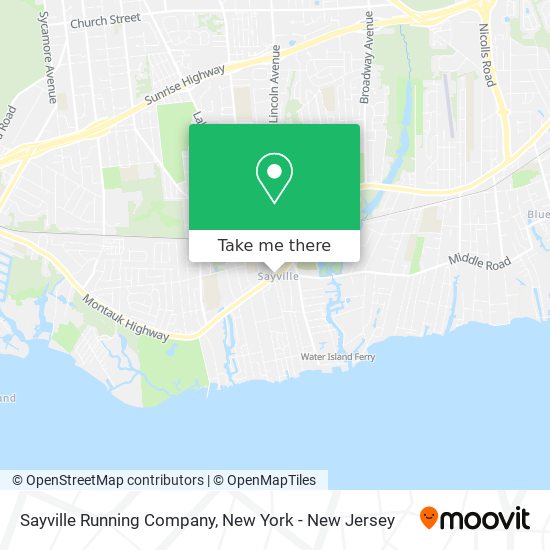 Mapa de Sayville Running Company