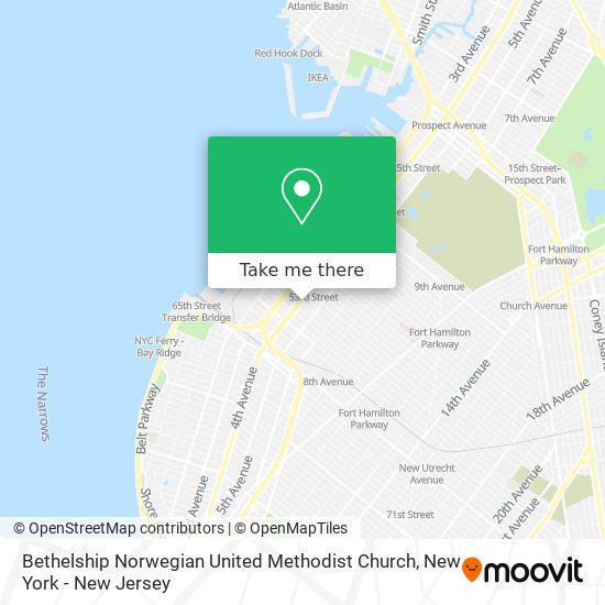 Bethelship Norwegian United Methodist Church map