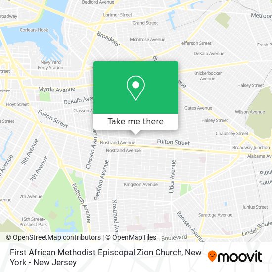 Mapa de First African Methodist Episcopal Zion Church