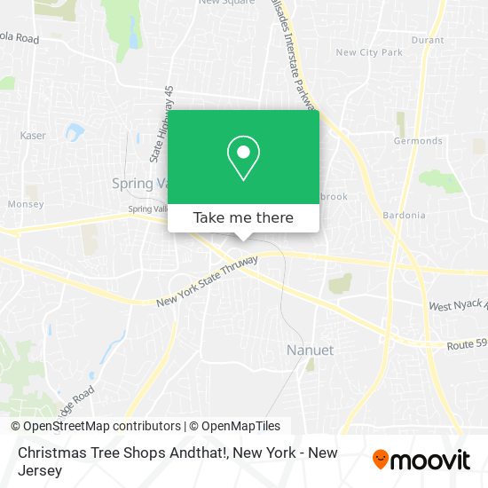 Mapa de Christmas Tree Shops Andthat!