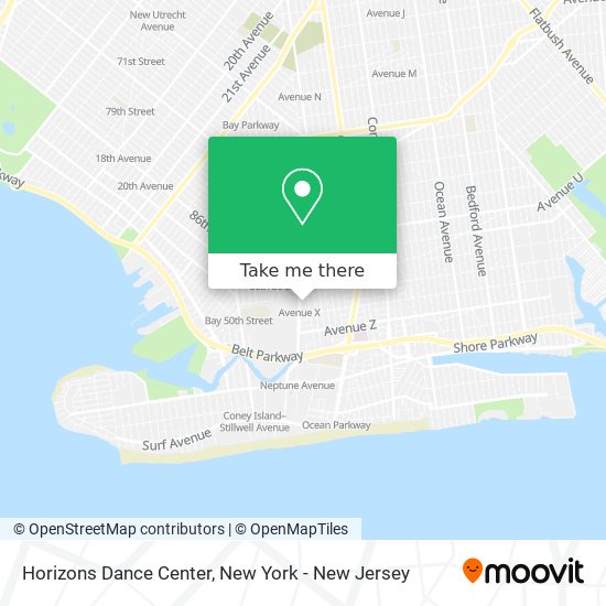 Horizons Dance Center map