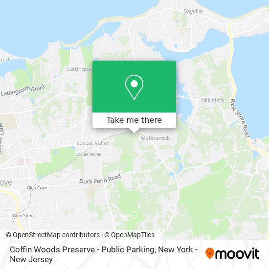 Coffin Woods Preserve - Public Parking map