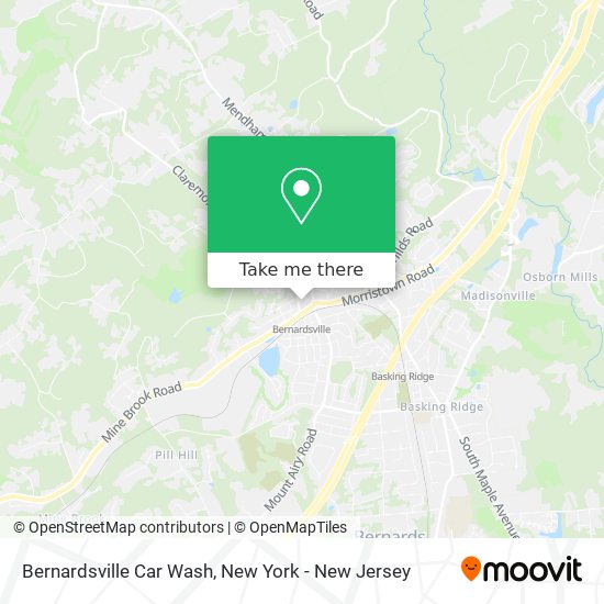 Bernardsville Car Wash map