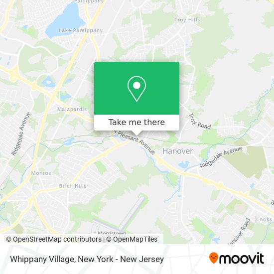 Whippany Village map