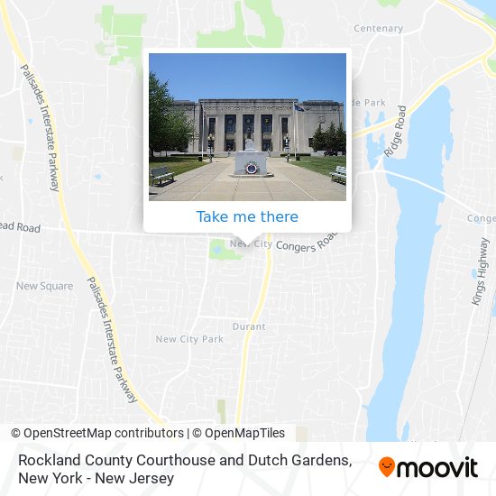 Rockland County Courthouse and Dutch Gardens map