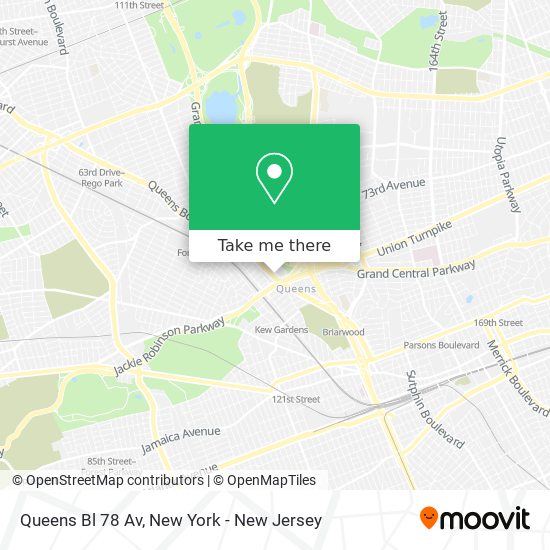Mapa de Queens Bl 78 Av