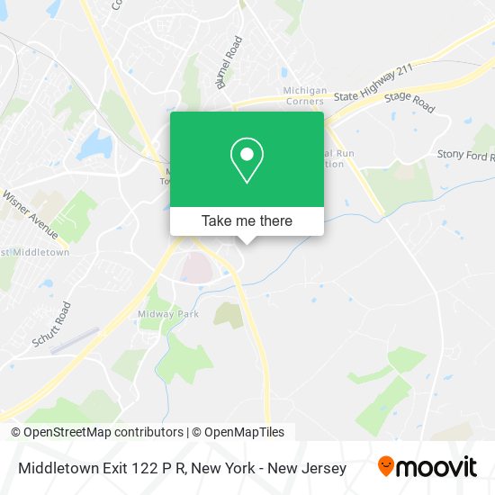 Middletown Exit 122 P R map