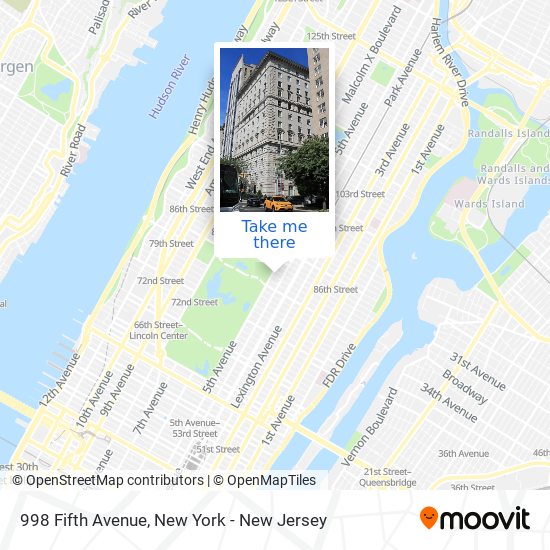 998 Fifth Avenue map