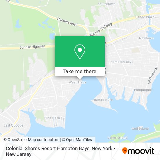 Mapa de Colonial Shores Resort Hampton Bays