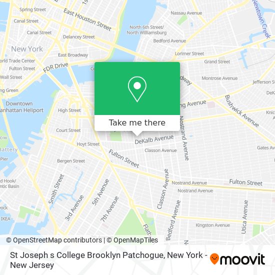 Mapa de St Joseph s College Brooklyn Patchogue