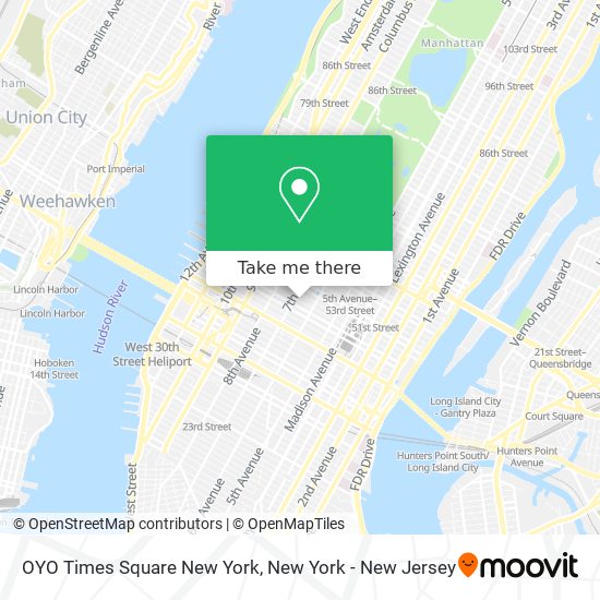 Mapa de OYO Times Square New York