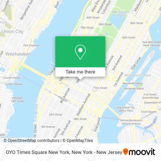 OYO Times Square New York map
