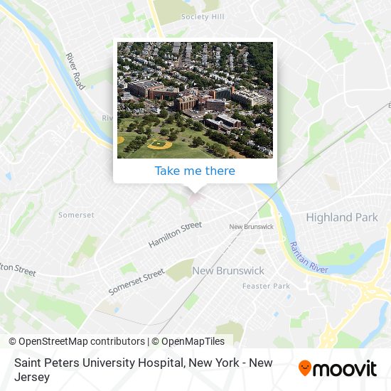 Saint Peters University Hospital map