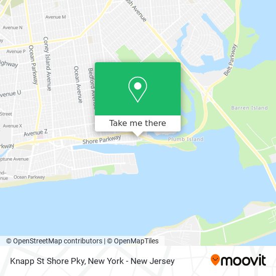 Knapp St Shore Pky map