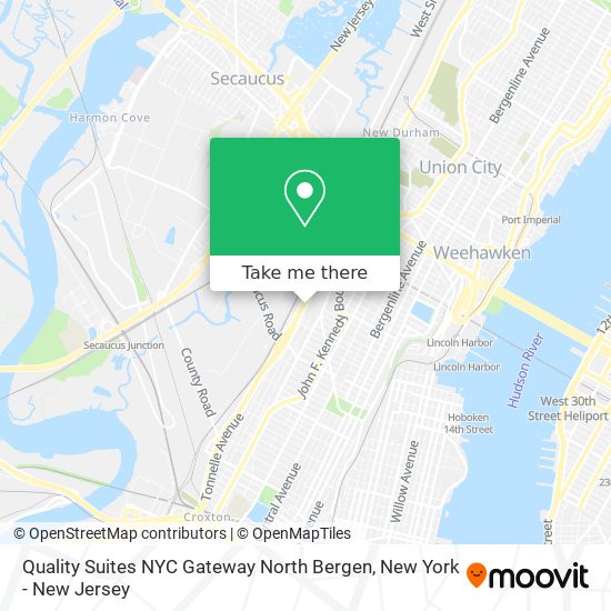 Mapa de Quality Suites NYC Gateway North Bergen