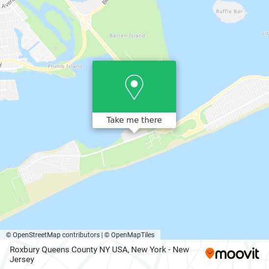 Mapa de Roxbury Queens County NY USA