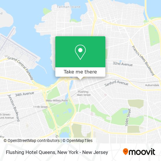 Flushing Hotel Queens map