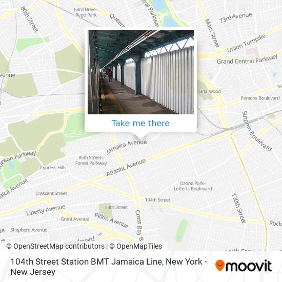 104th Street Station BMT Jamaica Line map