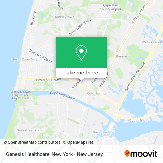 Genesis Healthcare map