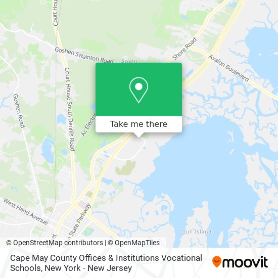 Cape May County Offices & Institutions Vocational Schools map
