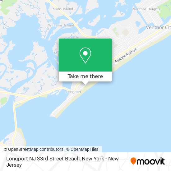 Longport NJ 33rd Street Beach map