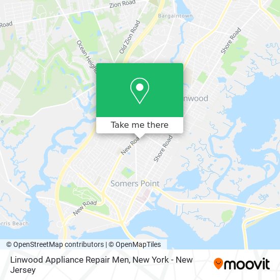 Linwood Appliance Repair Men map