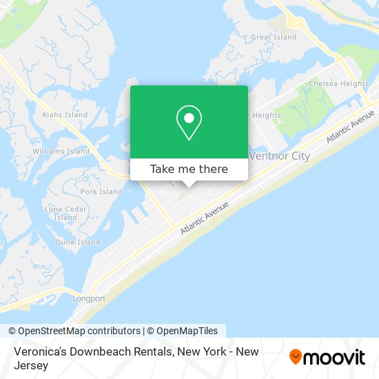 Veronica's Downbeach Rentals map