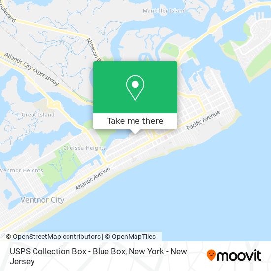 USPS Collection Box - Blue Box map