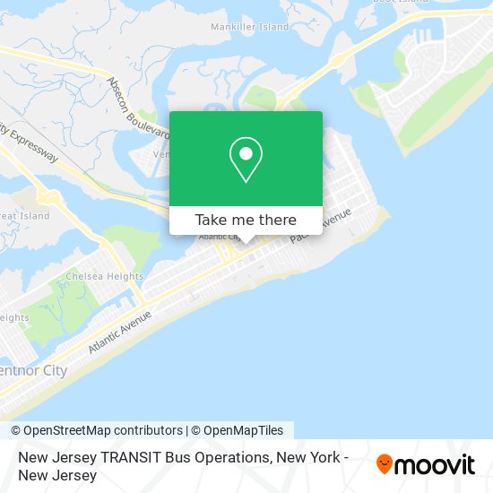 New Jersey TRANSIT Bus Operations map
