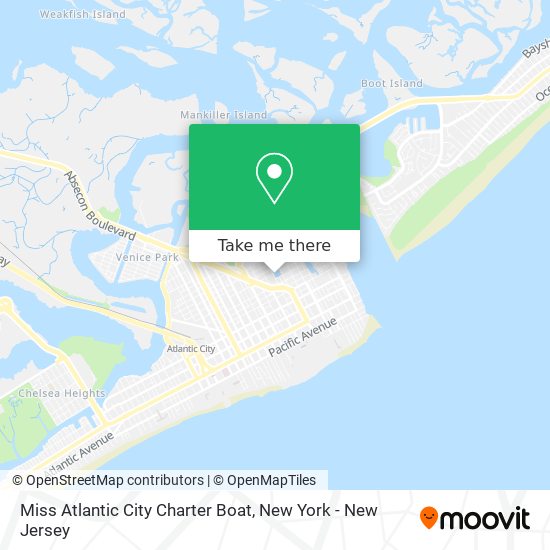 Mapa de Miss Atlantic City Charter Boat