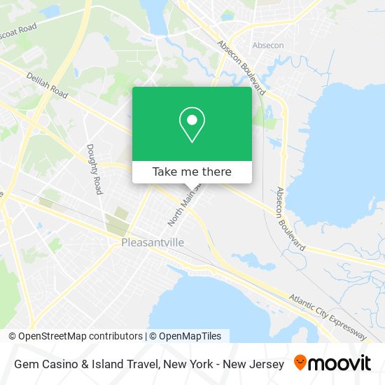 Gem Casino & Island Travel map