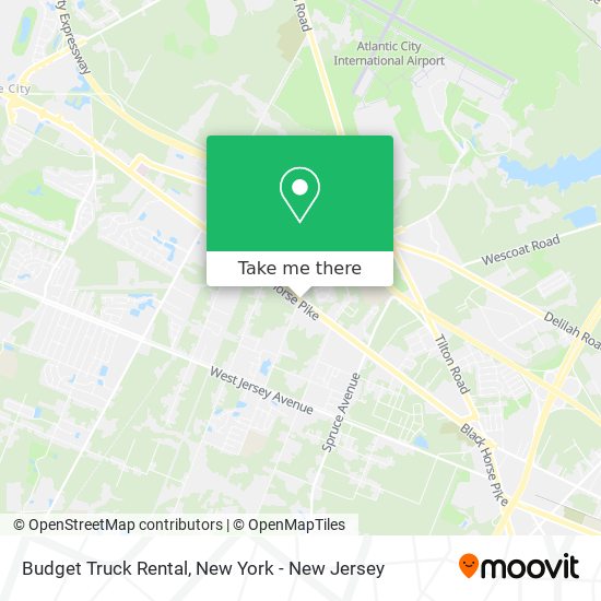 Budget Truck Rental map