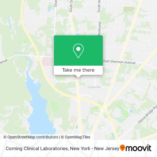 Corning Clinical Laboratories map