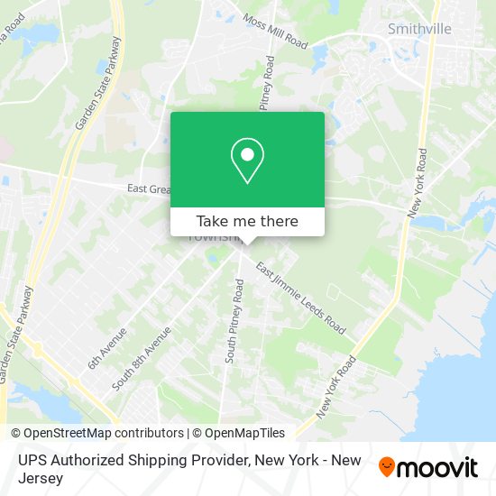 UPS Authorized Shipping Provider map