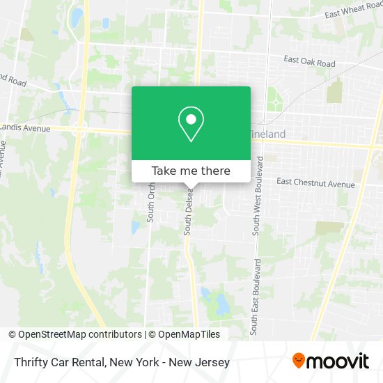 Thrifty Car Rental map