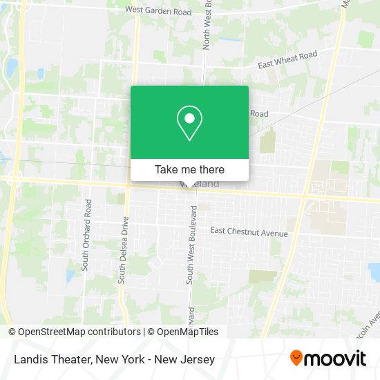 Mapa de Landis Theater