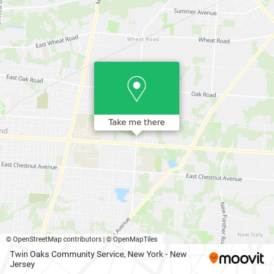 Twin Oaks Community Service map