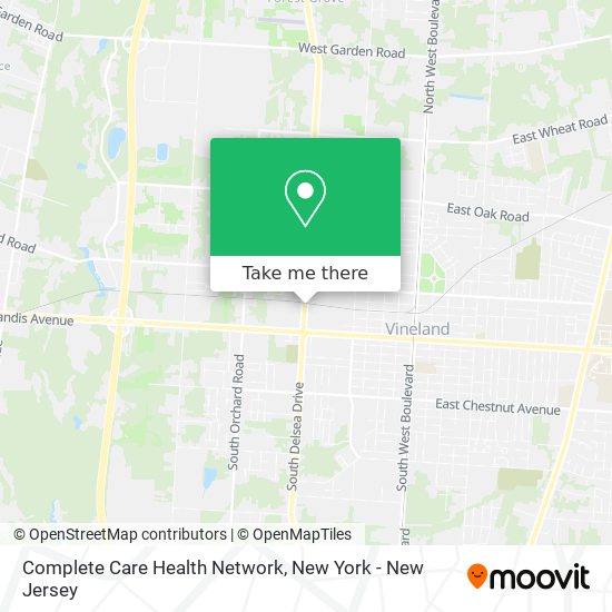 Mapa de Complete Care Health Network