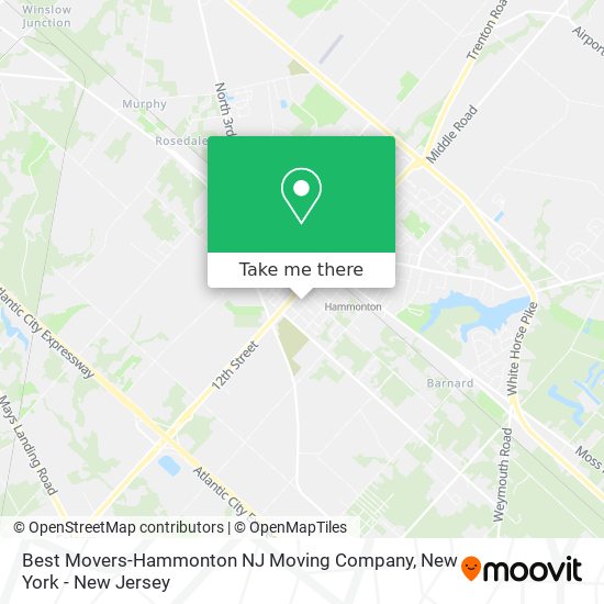 Best Movers-Hammonton NJ Moving Company map