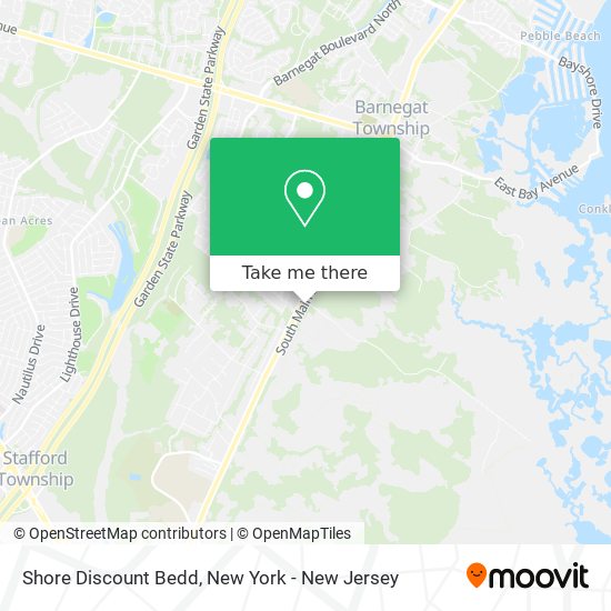 Shore Discount Bedd map