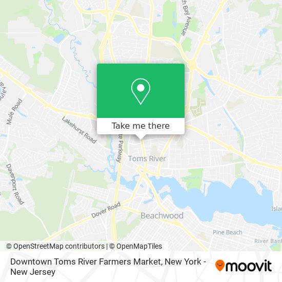 Downtown Toms River Farmers Market map