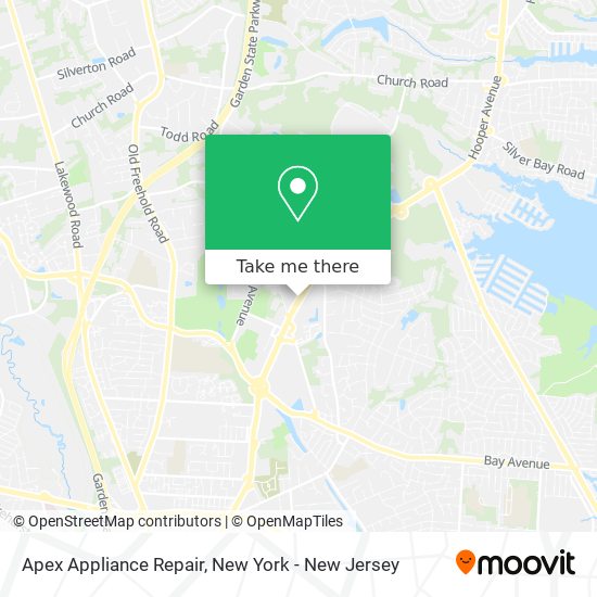 Apex Appliance Repair map