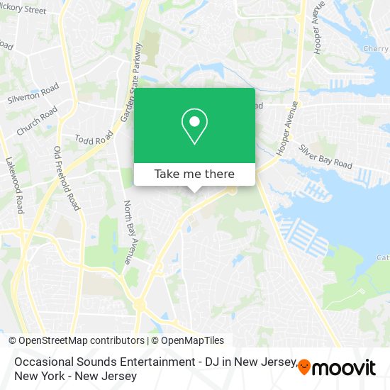 Mapa de Occasional Sounds Entertainment - DJ in New Jersey