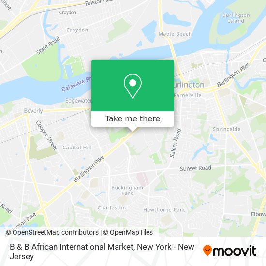B & B African International Market map