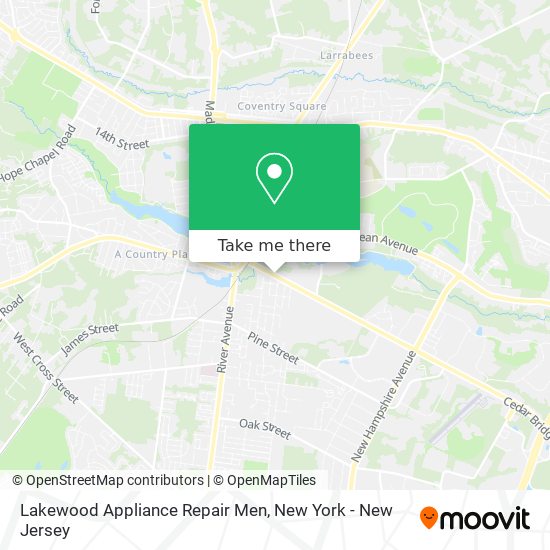 Lakewood Appliance Repair Men map