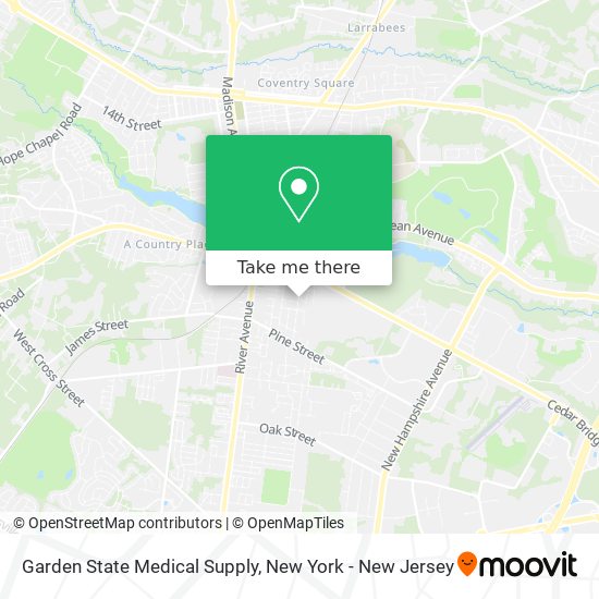 Mapa de Garden State Medical Supply