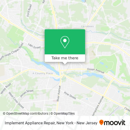 Mapa de Implement Appliance Repair