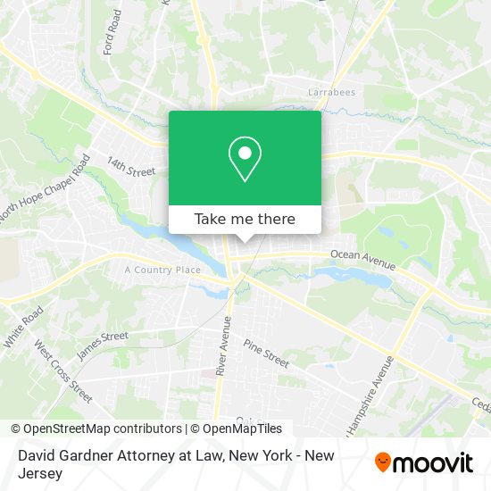 David Gardner Attorney at Law map