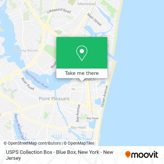 USPS Collection Box - Blue Box map