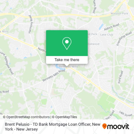 Mapa de Brent Pelusio - TD Bank Mortgage Loan Officer